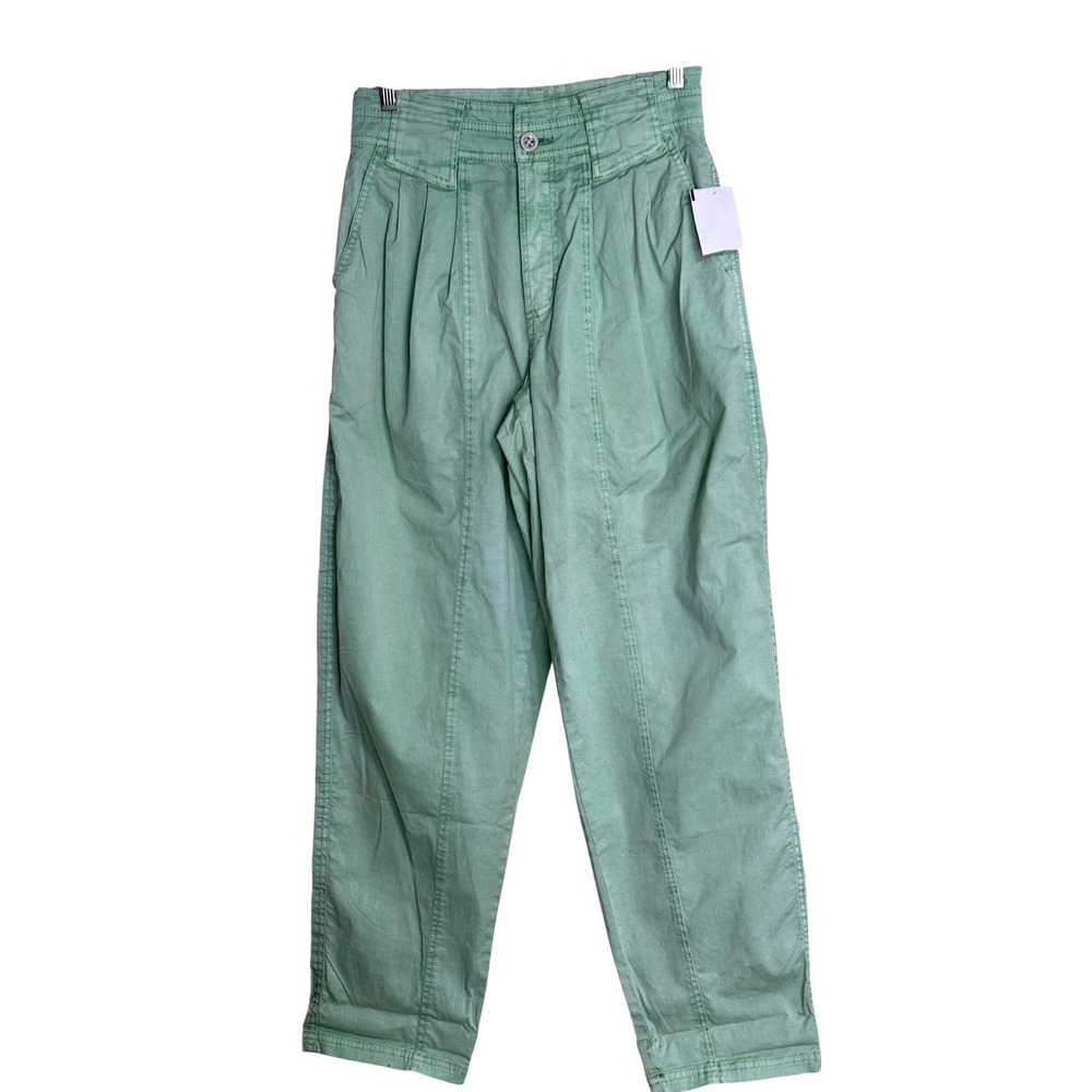 BBJ Los Angeles Women's Mint Green High Waisted Pleated Tapered Pants 3x26